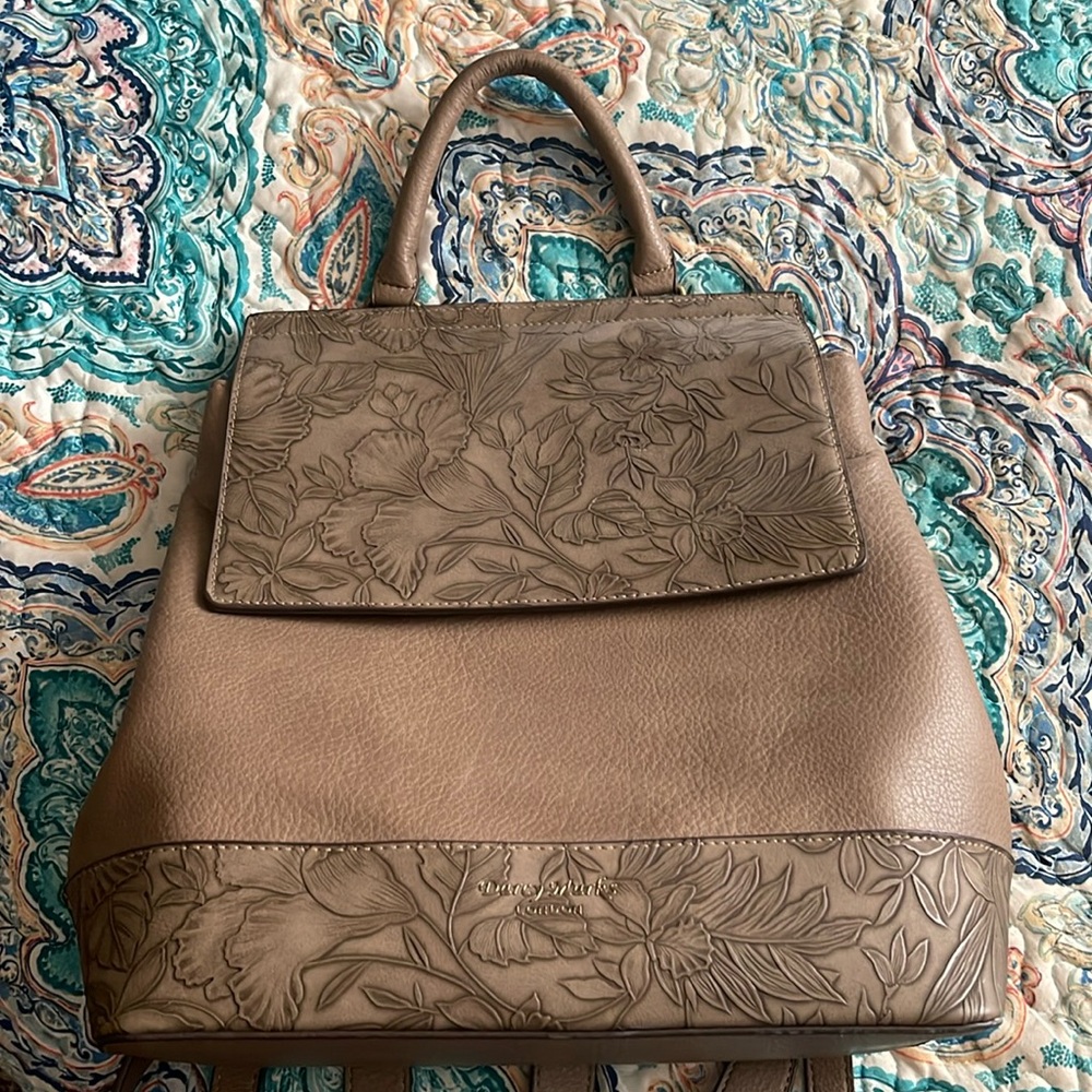 Faux leather backpack